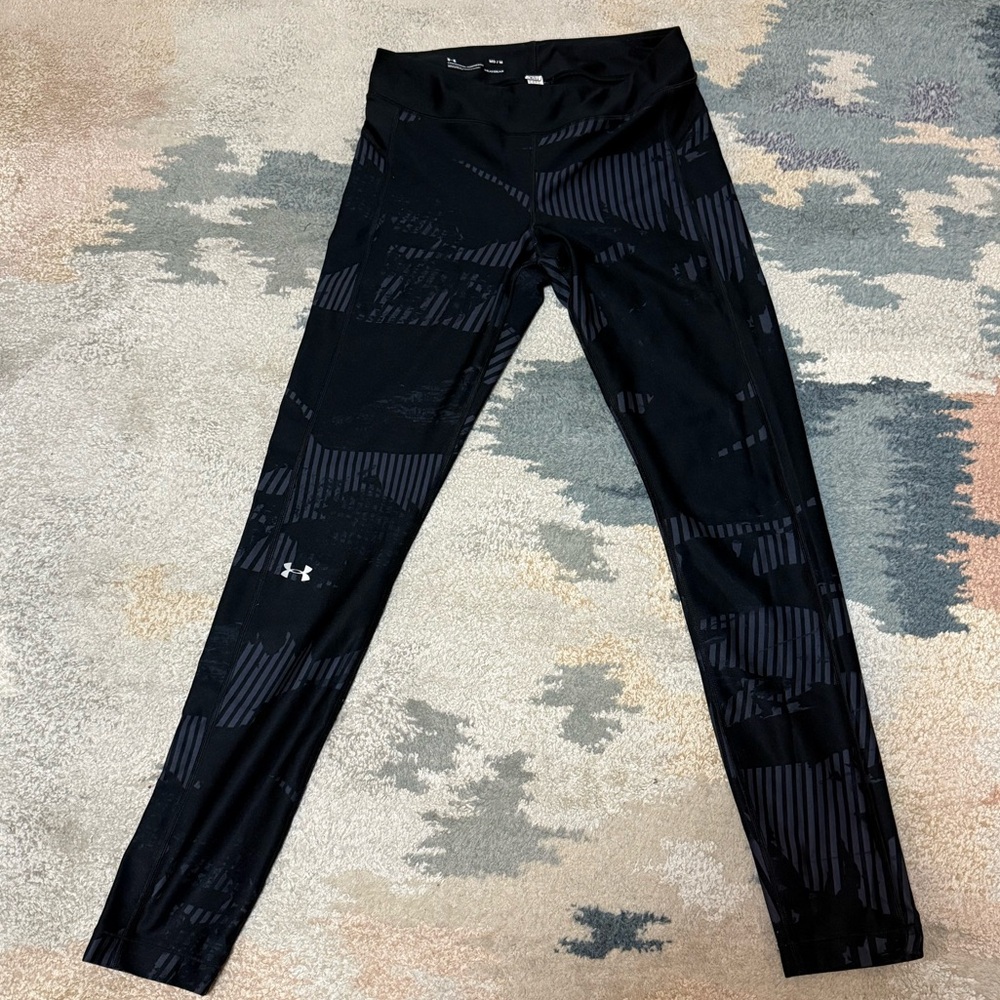 Under Armour Black Geometric Compression Leggings